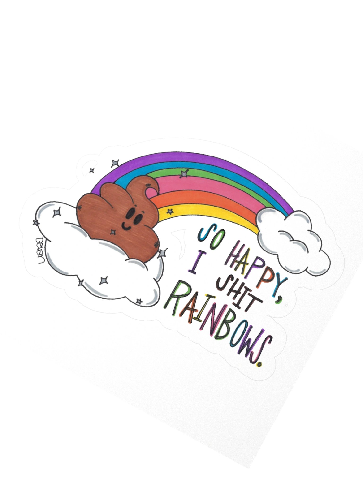 Shittin' Rainbows Sticker product image (2)
