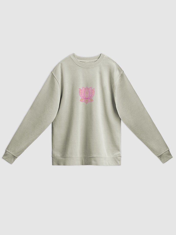 Ornate Lotus Blossom Pigment Dyed Sweatshirt product image (1)