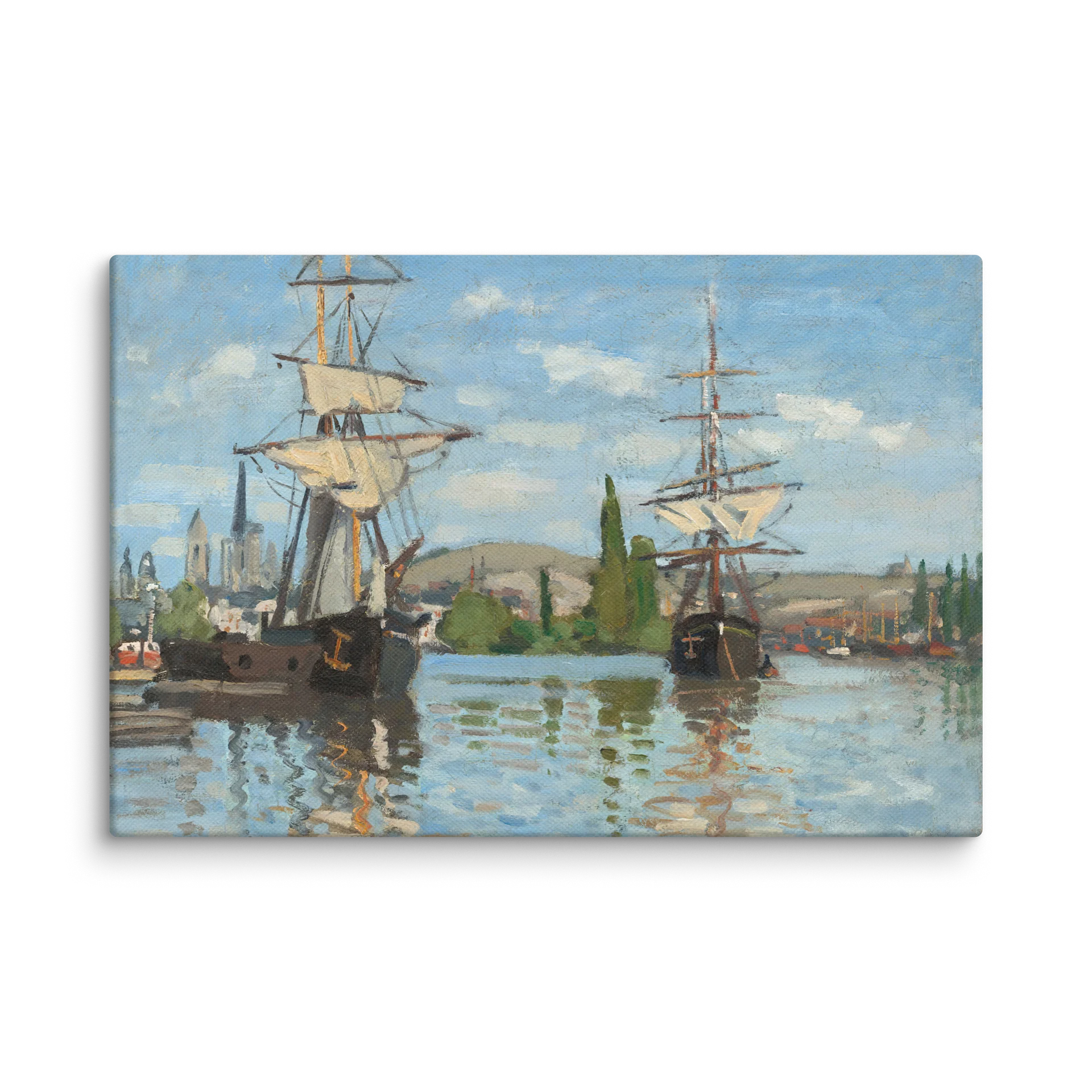 Ships Riding on the Seine at Rouen (Claude Monet) Canvas product image (2)