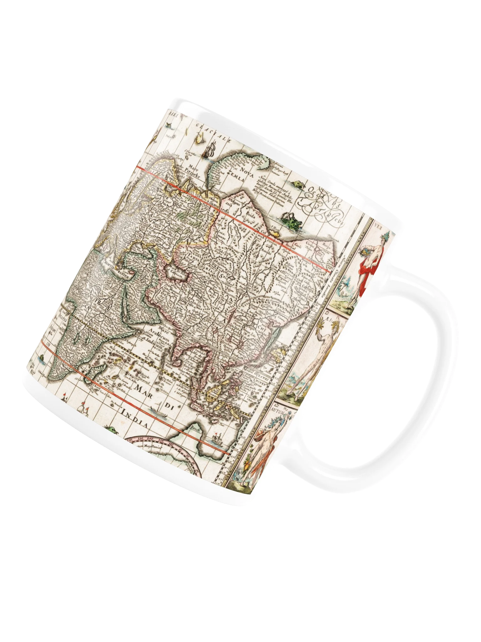 Vintage World Map Glossy Mug product image (6)