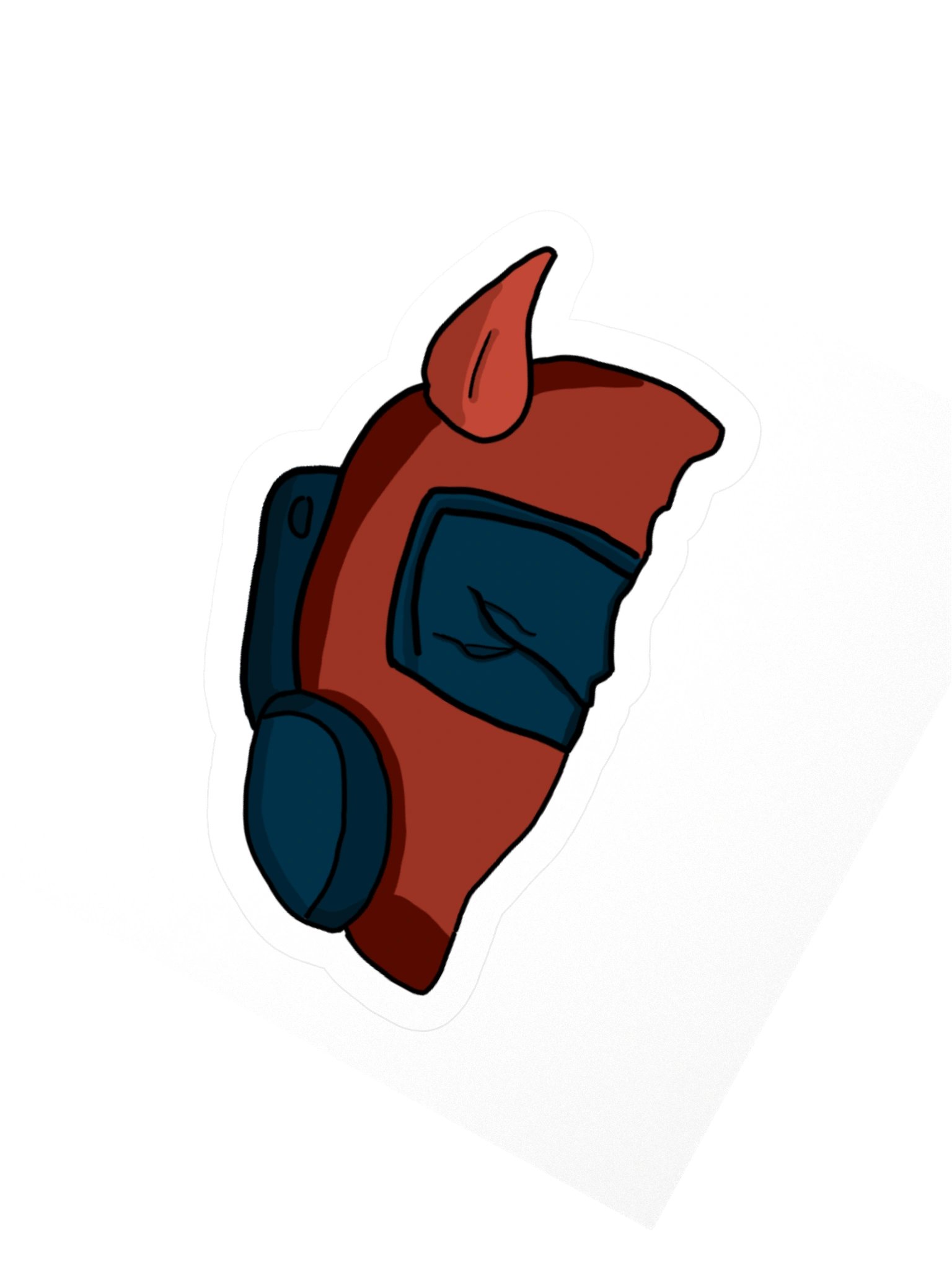 Red lethal Half mask | Kiss cut stickers product image (2)