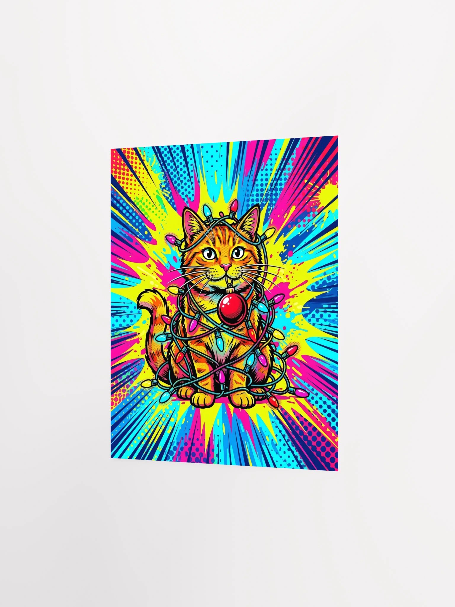 Tangled Lights Cat Poster product image (26)