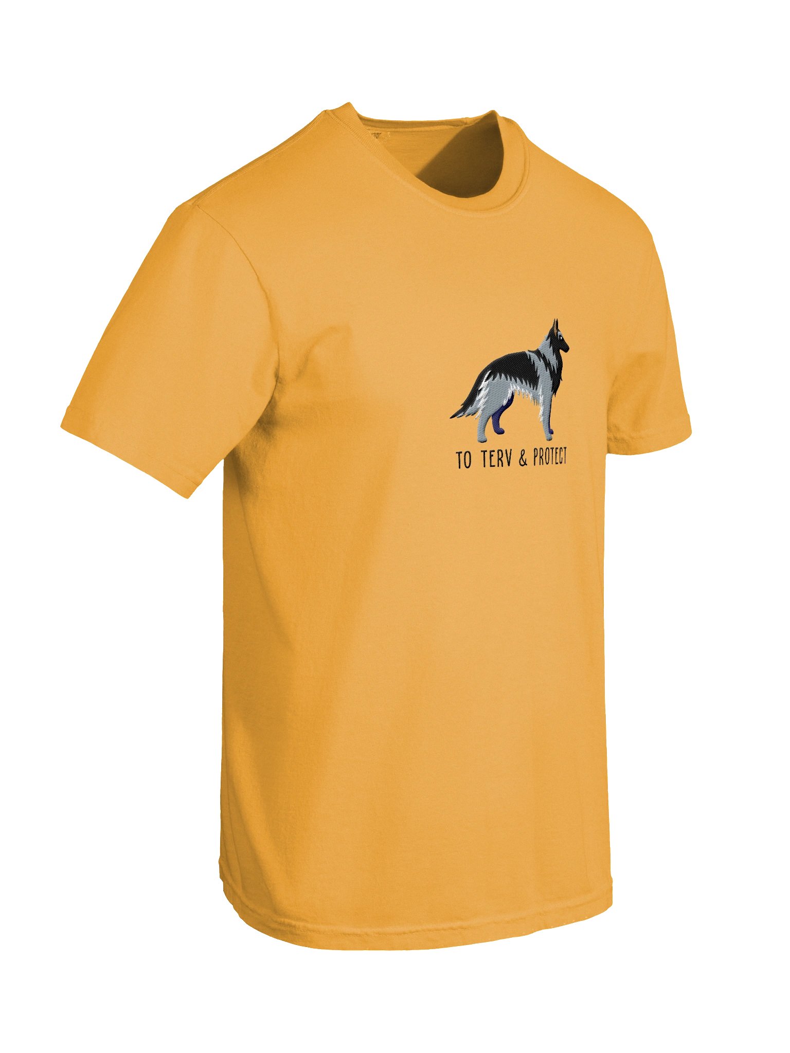To Terv and Protect T-Shirt(Embroidered) of a Belgian Tervuren(Gray) product image (11)