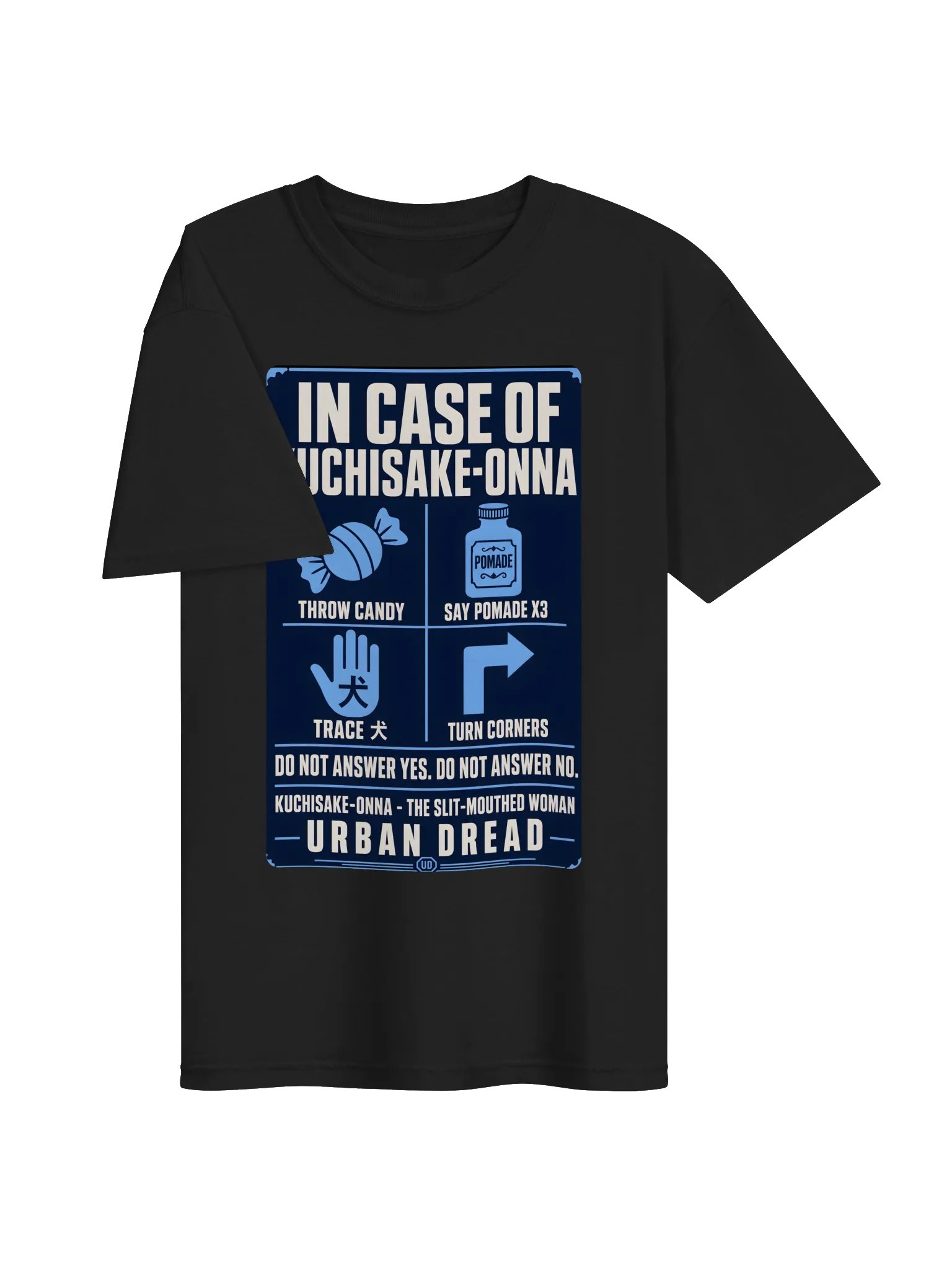 Kuchisake-Onna Emergency Safety Sign T-Shirt product image (2)