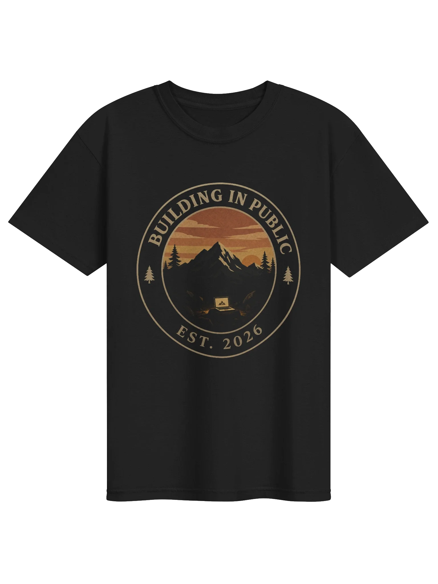 Building in Public Badge Tee