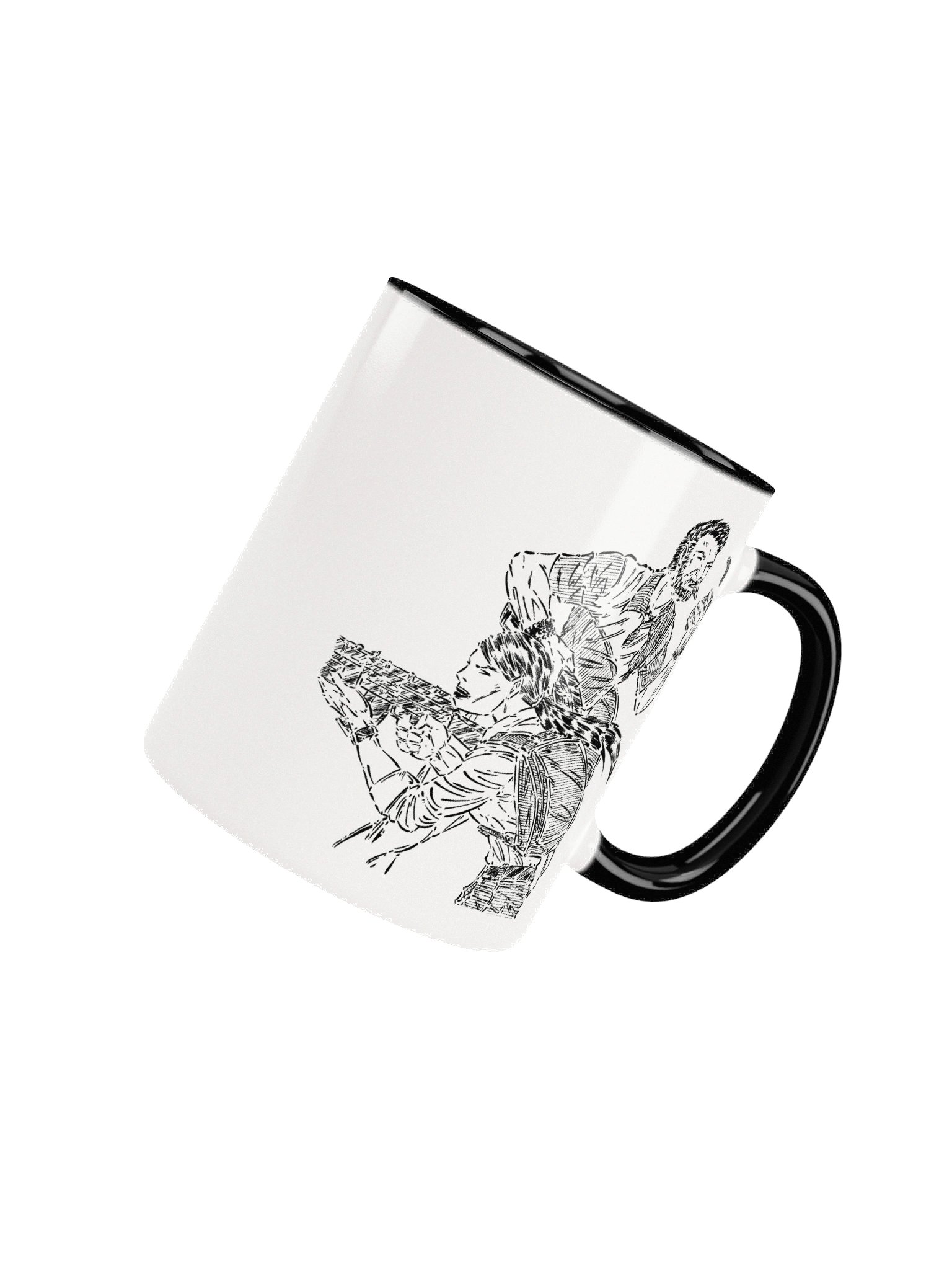 MEIFUMADO | Maeda & Sakura | Black & White Mug product image (4)