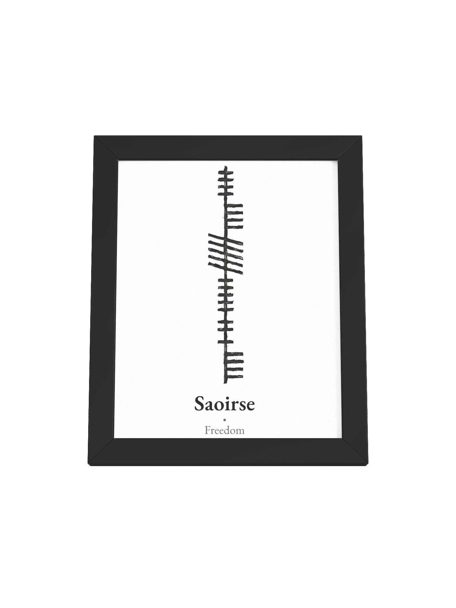Saoirse – Irish Word for Freedom Ogham Framed Art Print product image (1)