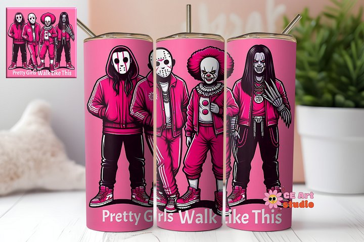 Pretty Girls Walk Like This Tumbler Wrap PNG product image (1)