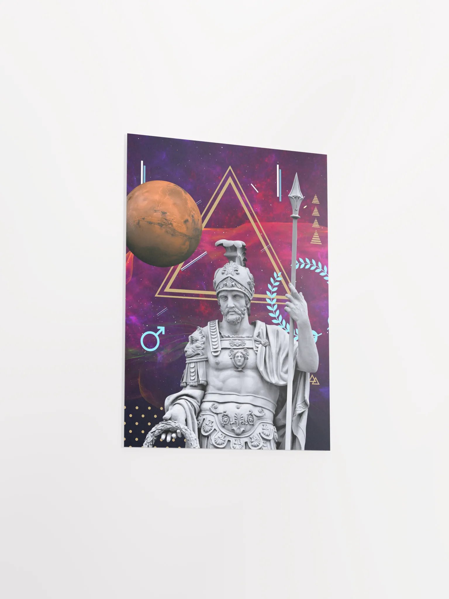 Vaporwave poster: Gods and Planets, Mars (Ares) [synthwave/vaporwave/retrowave/cyberpunk] — aesthetic poster, retrowave poster, neon poster product image (8)