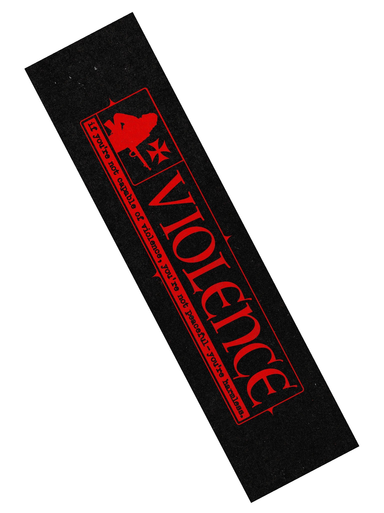 "GIVE VIOLENCE A CHANCE" STICKER RED product image (2)