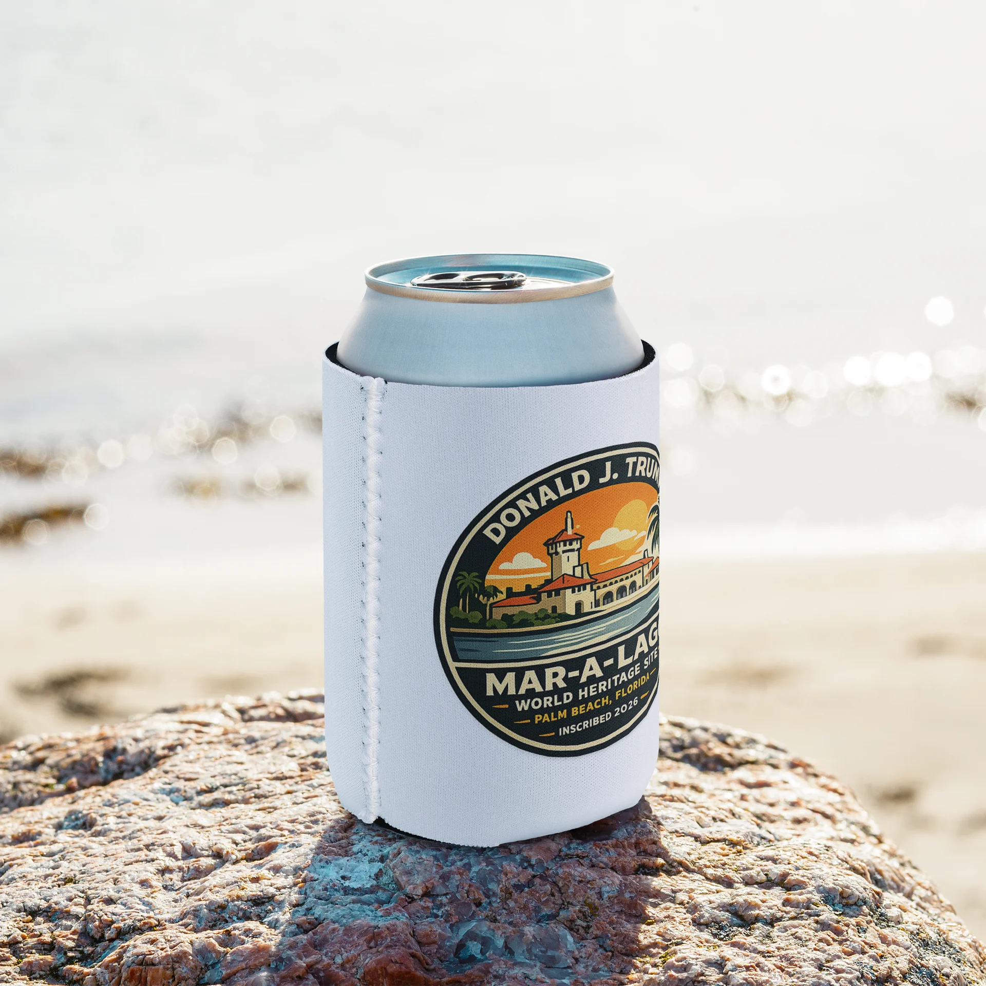 Coozie Can Cooler - Donald J. Trump, Mar-a-Lago, World Heritage Site™ product image (8)