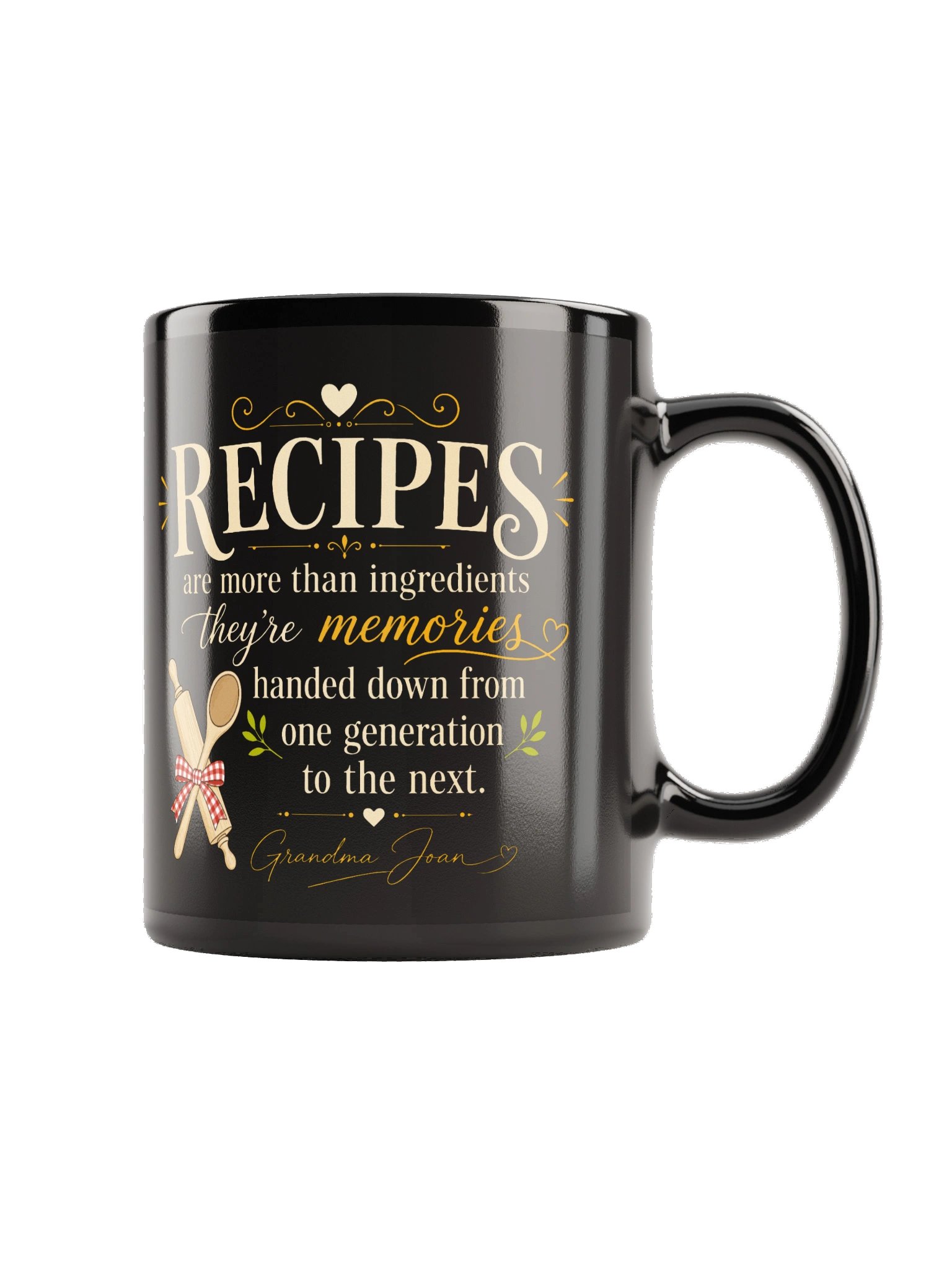 Recipes Are More Than Ingredients They're Memories! Black Mug product image (3)