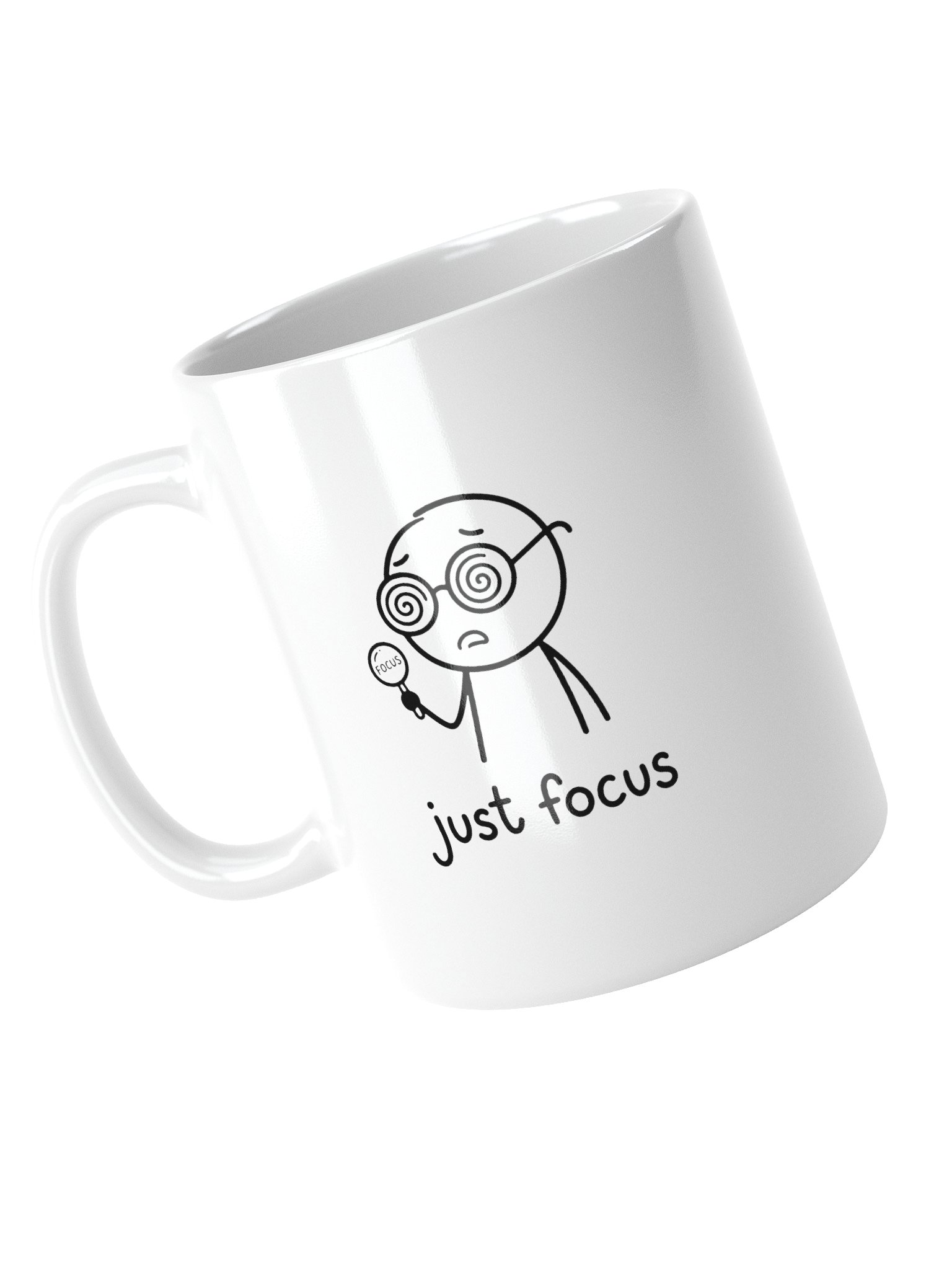 Just Focus Mug, Anti Distraction Coffee Cup, Deep Work Mindset Mug, Productivity Gift, Minimalist Office Mug, ADHD Friendly Work Accessories, Overthinker Gift product image (7)