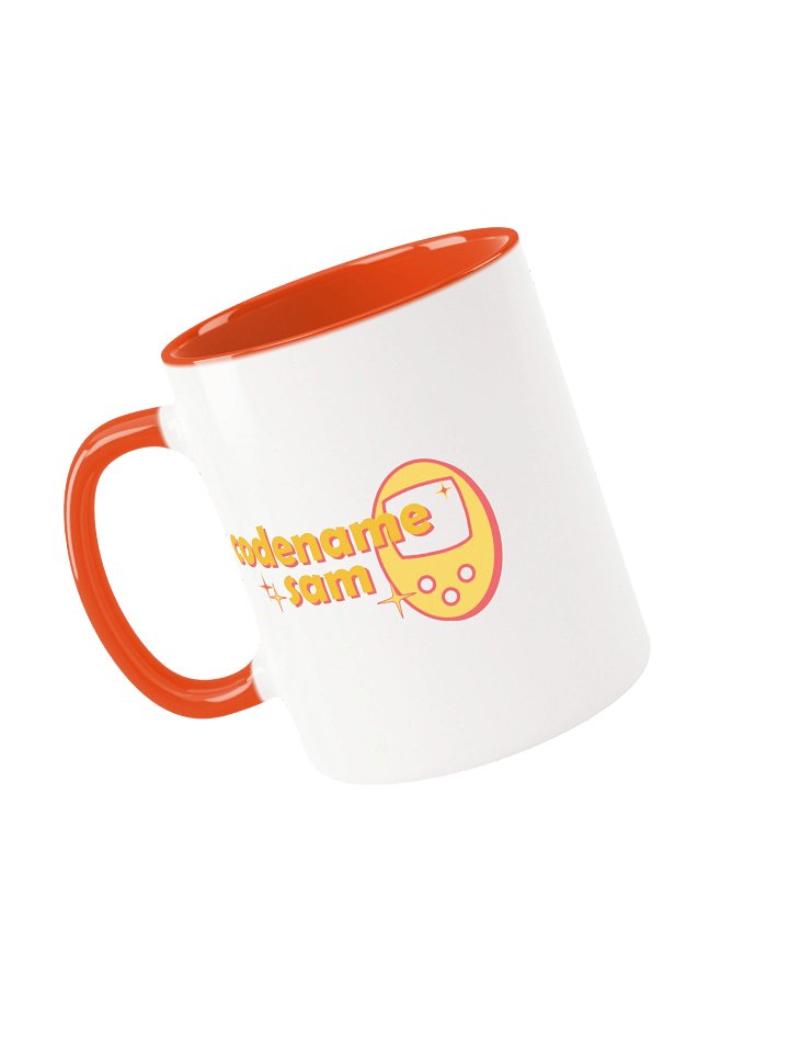 Codenamesam Logo Mug with Color handle (Orange & Yellow) product image (1)