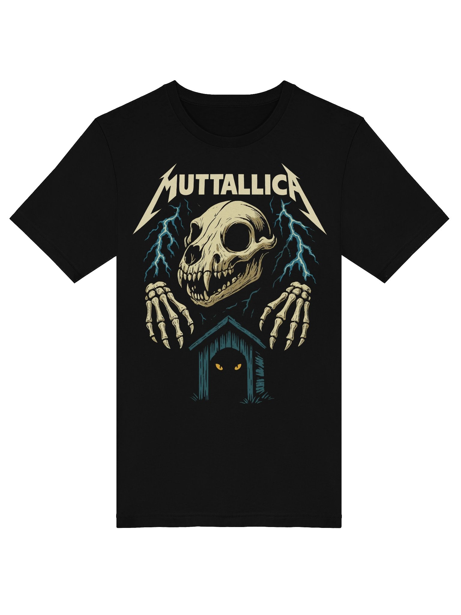 MUTTALLICA Dog Skeleton Shirt – Heavy Metal Parody Tee product image (5)