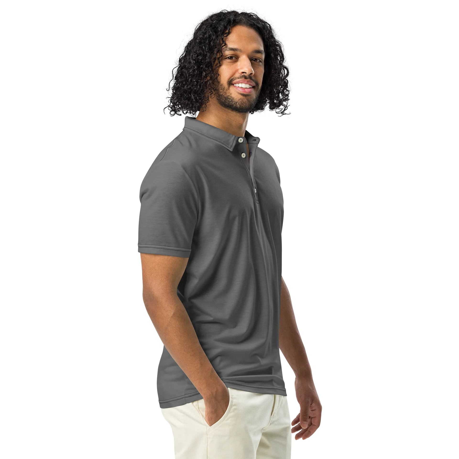 F&F Slim Fit Polo Shirt (GRY) product image (1)