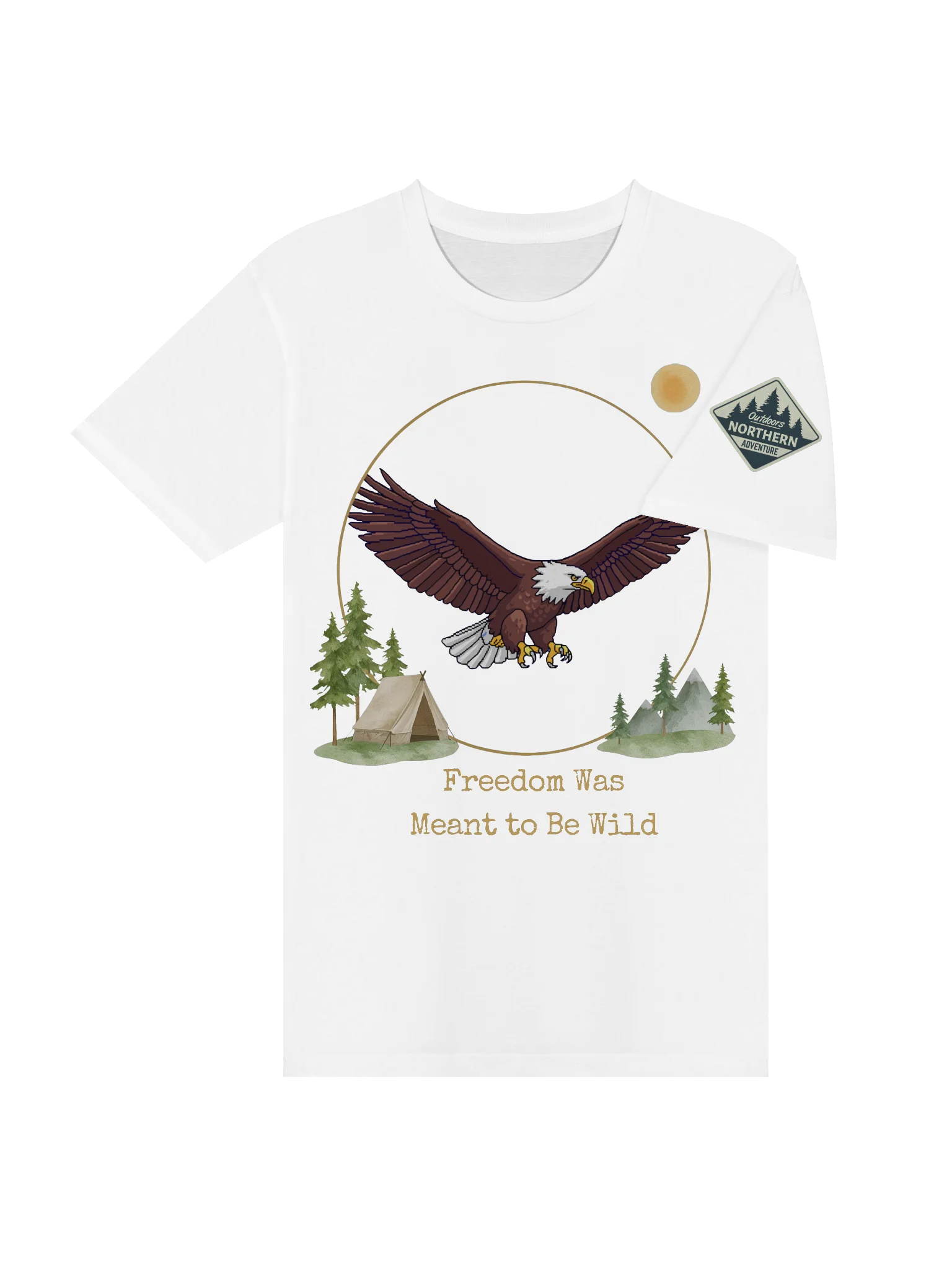 Freedom Was Meant to Be Wild – Patriotic Eagle T-Shirt product image (29)