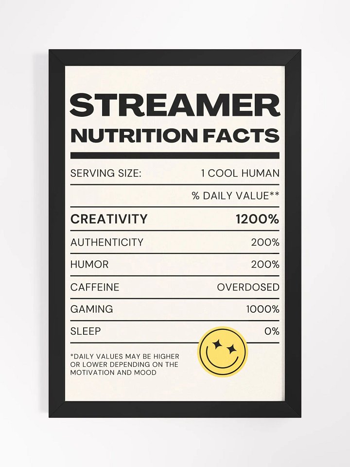 Framed Streamer Nutrition Facts product image (1)