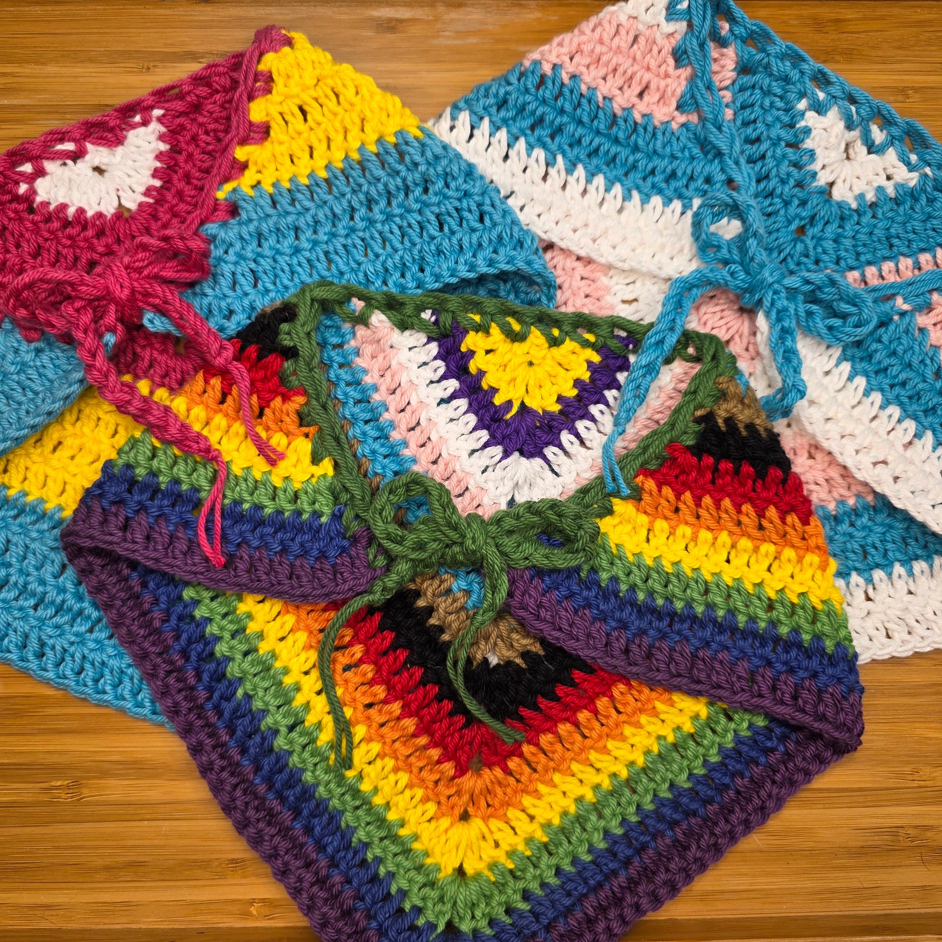 Crochet Pride Bandanas: Handmade Cotton Festival Accessory product image (4)