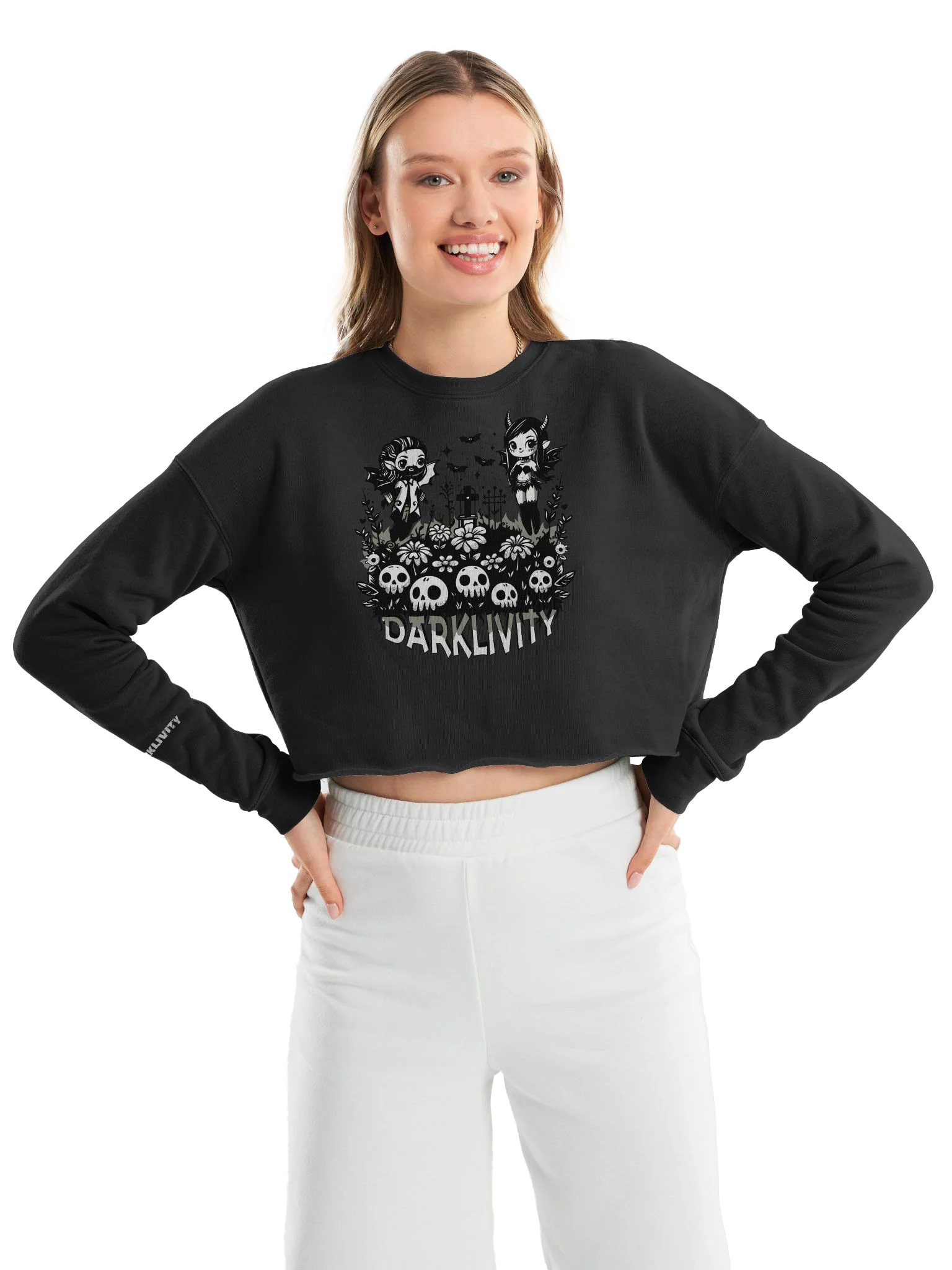 Dark Angels Fleece Crop Sweatshirt product image (56)