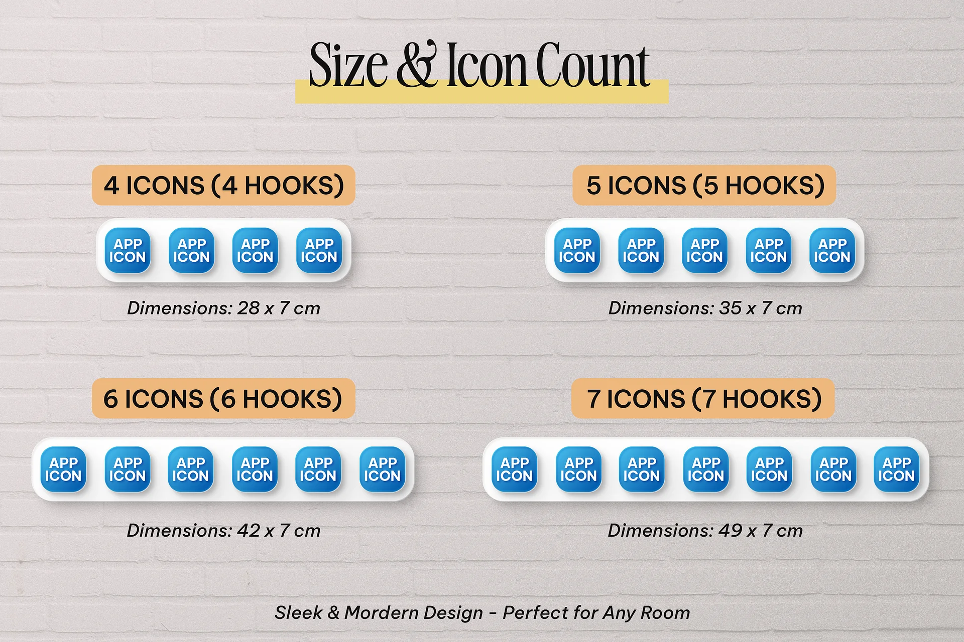 Custom App Icon Coat Rack product image (4)