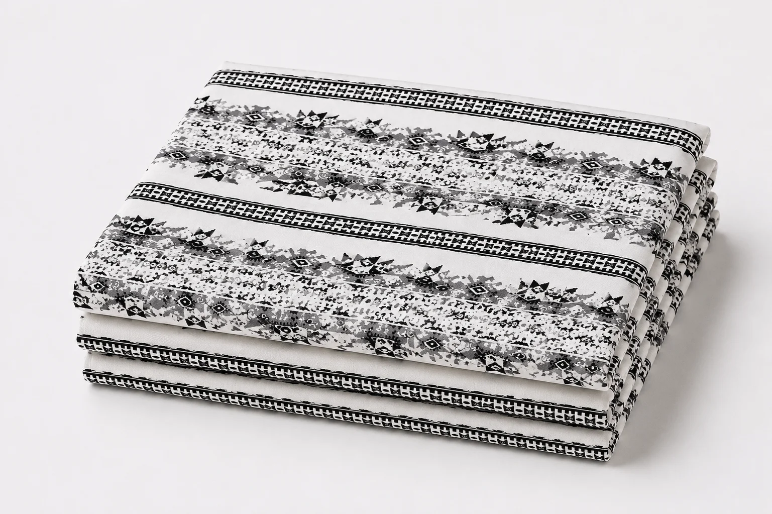 Geometric Black, Grey, White Jersey Fabric product image (1)