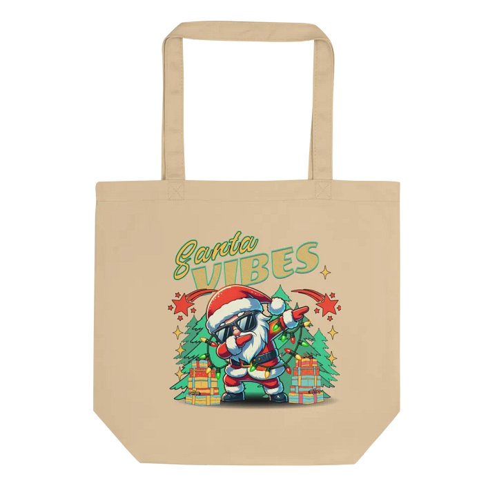 Santa Vibes Dabbing Eco-Friendly Tote Bag product image (1)