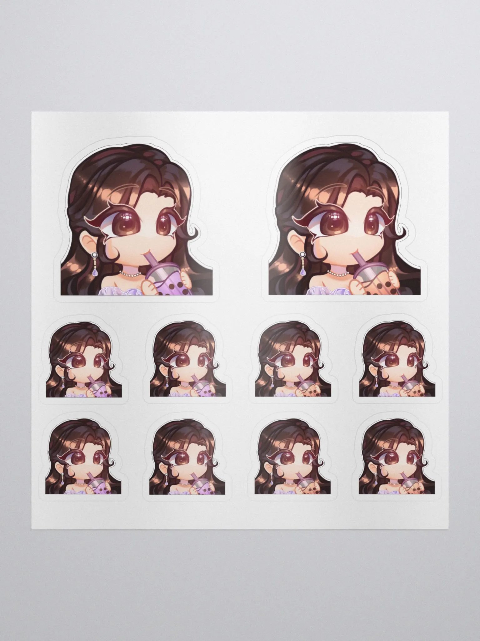 Boba Emotes Sticker Sheet product image (1)
