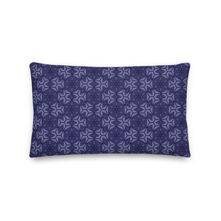 Navy clover premium pillow (Reversible and in 3 sizes/shapes) product image (1)