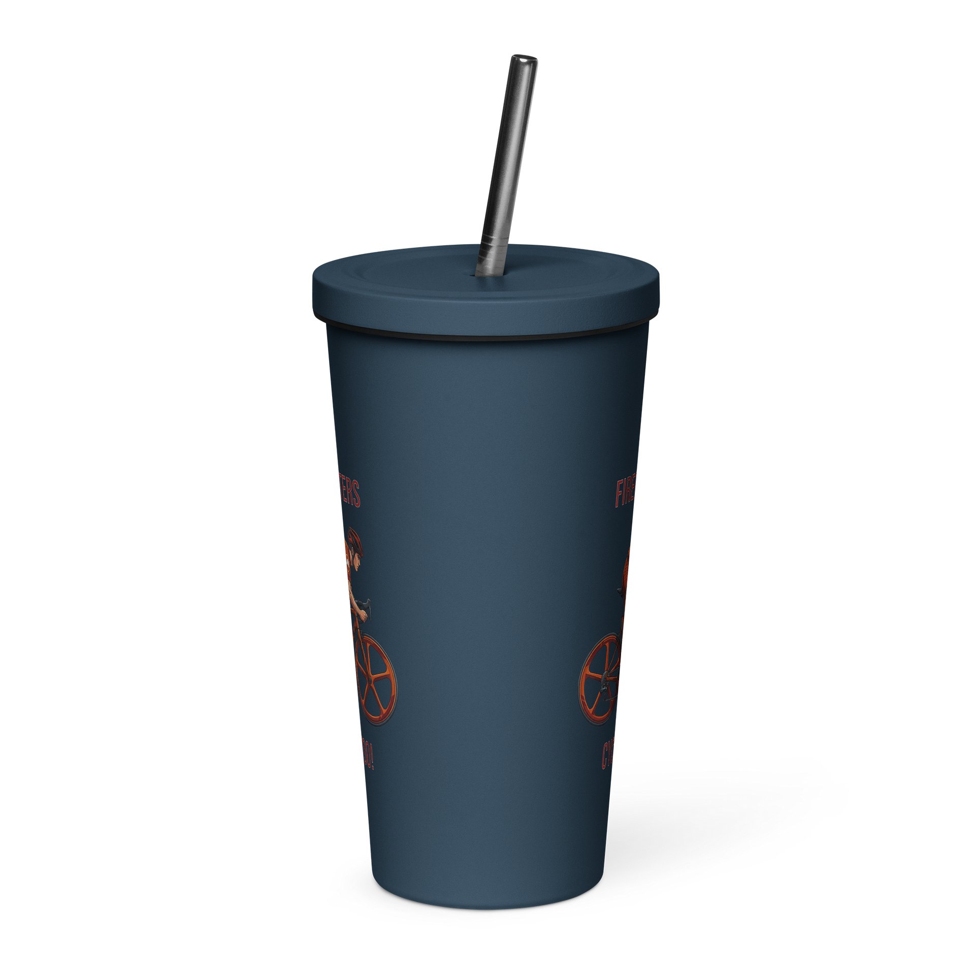 Firefighter Athlete Tumbler with Straw | Mens Cycling Edition product image (10)