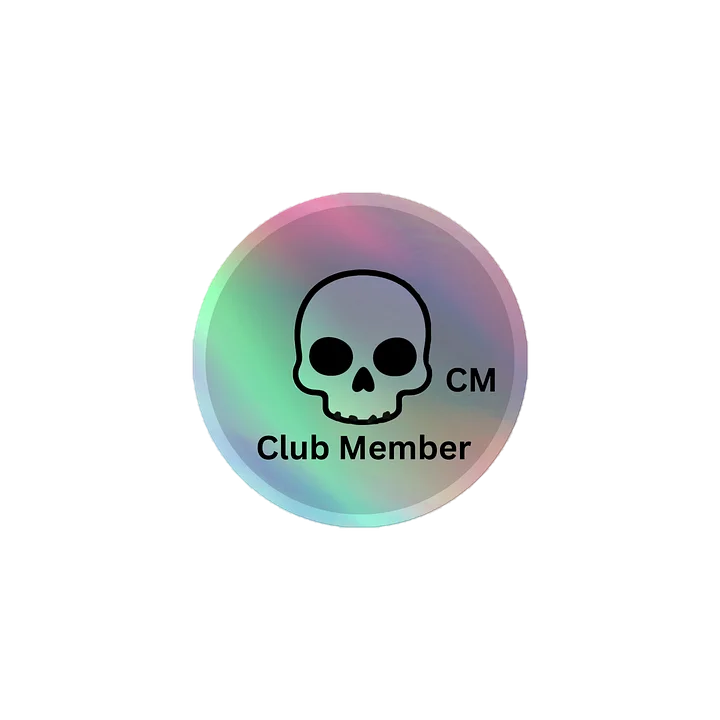 Holographic Club Member Sticker product image (1)