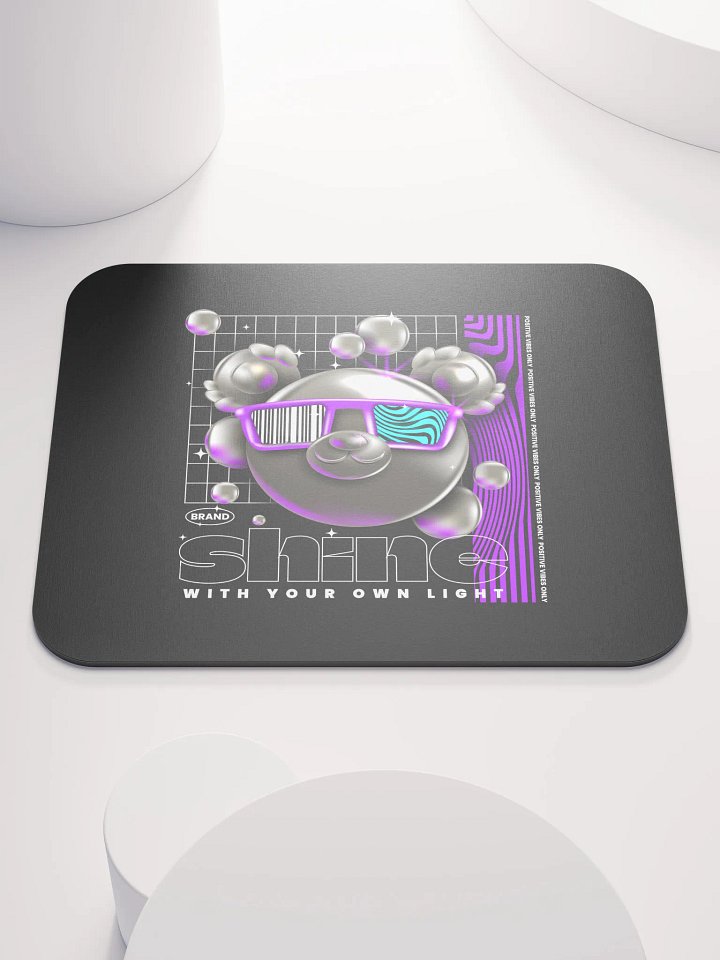 Futuristic Bear Glow Mouse Pad: Illuminated Desk Accessory with a Bold Design product image (1)