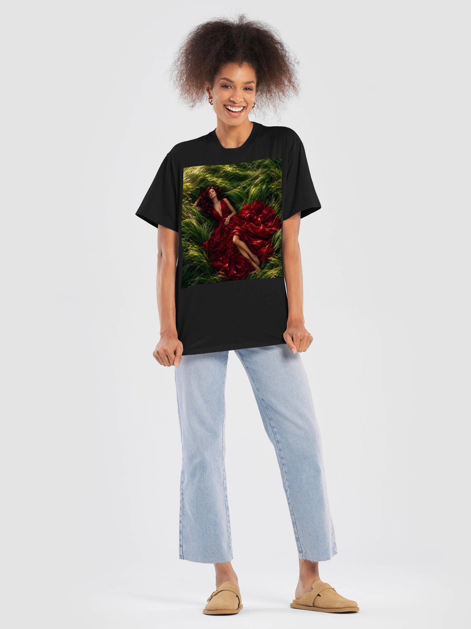 Emerald Green Crimson Gown Unisex Oversized T-Shirt | Dark Academia BookTok Gift product image (8)