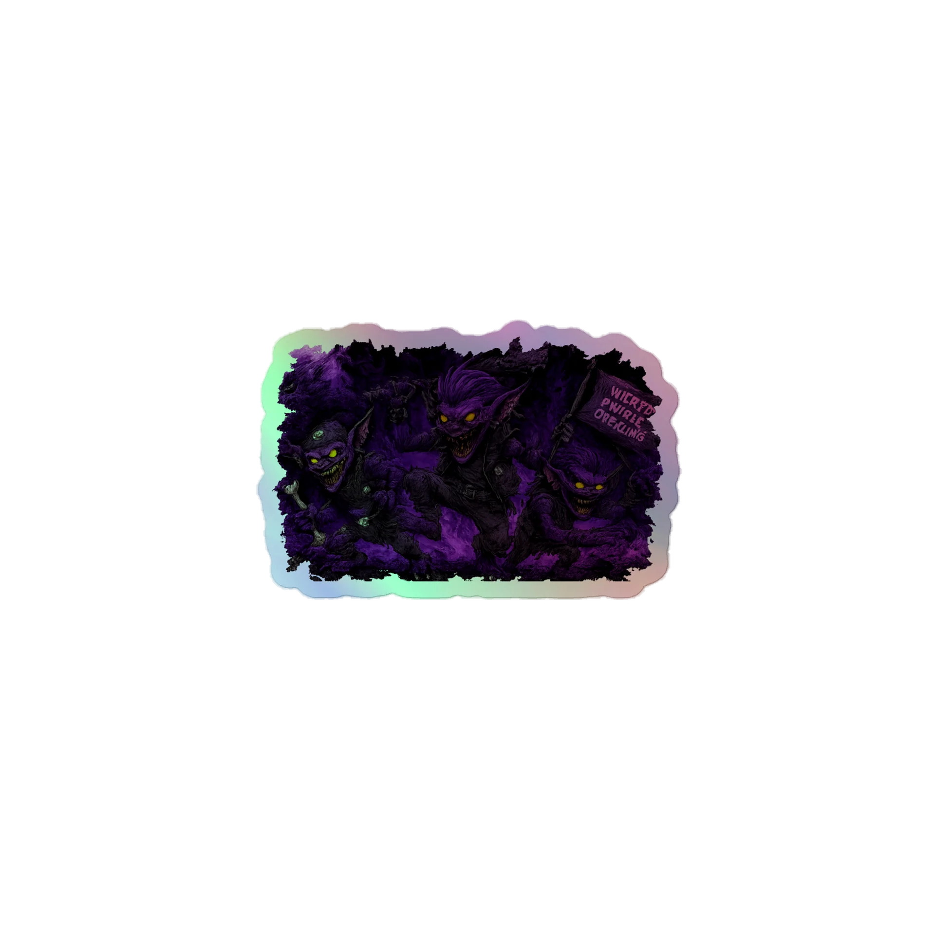 Mischievous Goblin Holographic Sticker Sheet product image (1)
