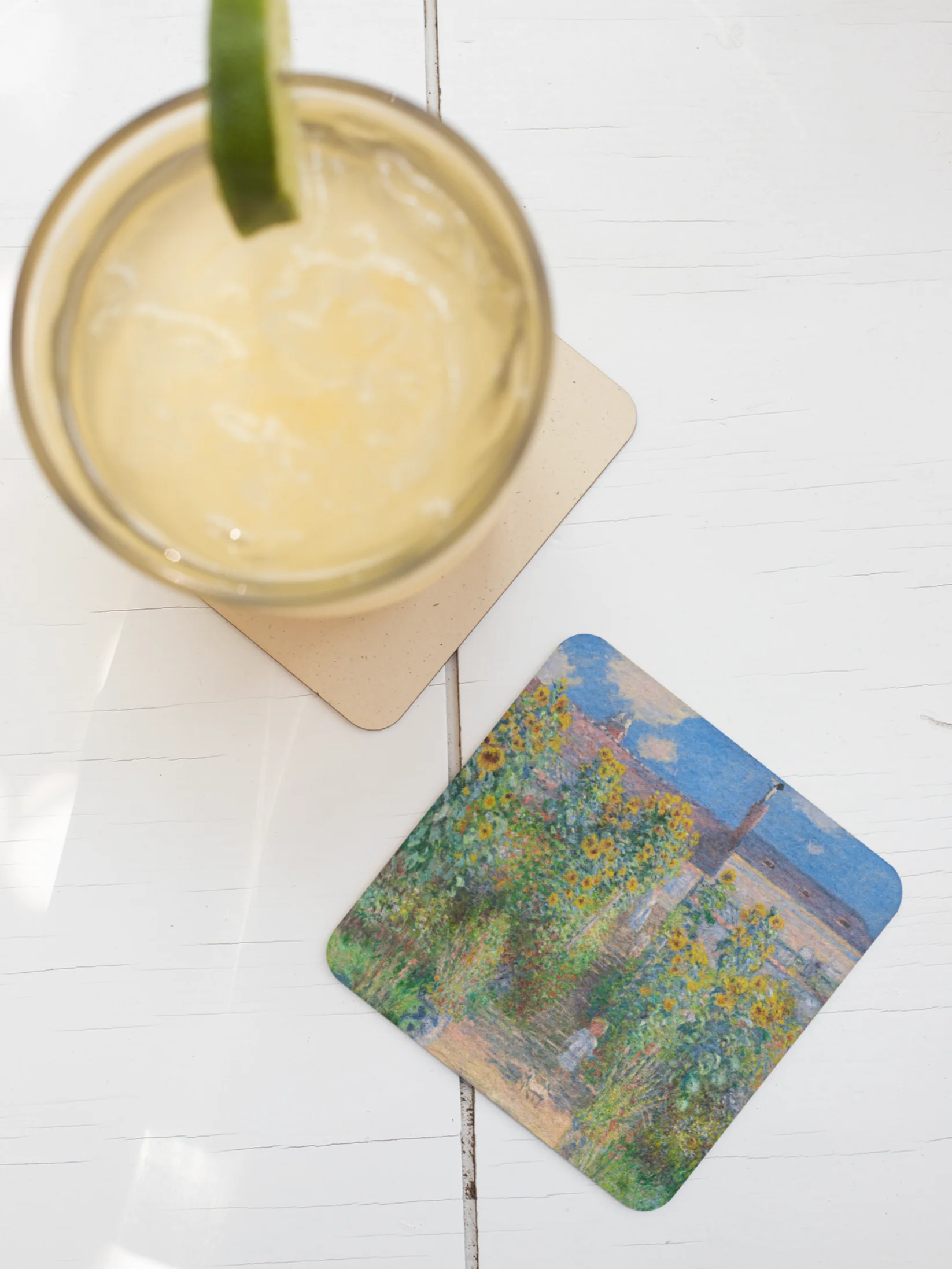 The Artist's Garden at Vétheuil (Claude Monet) Coaster product image (1)