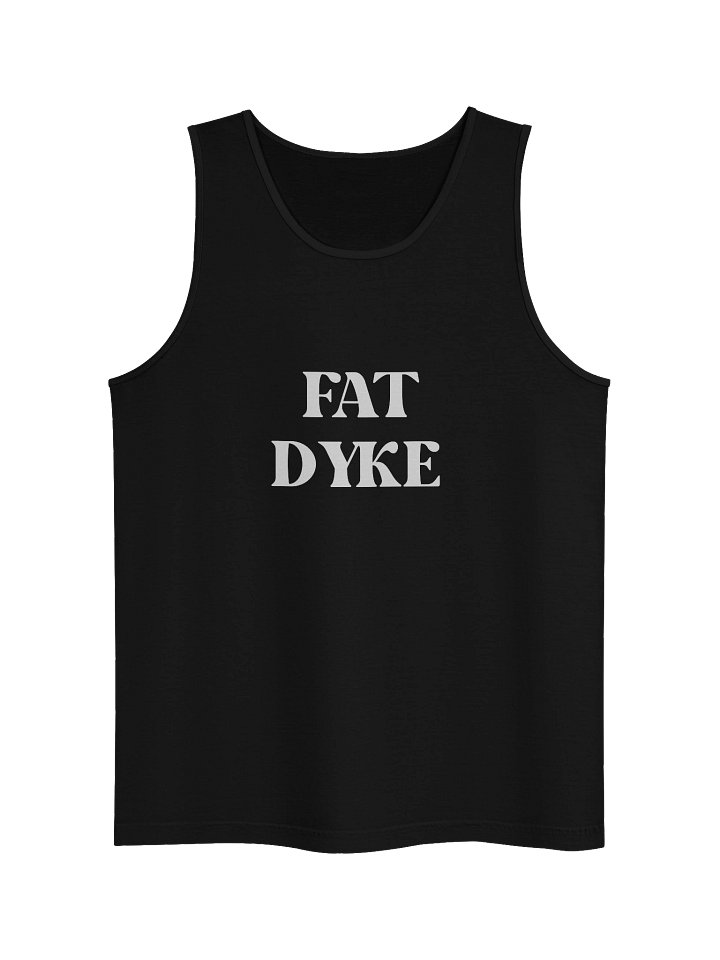 Fat Dyke White Font Retro Pride Tank Top product image (2)