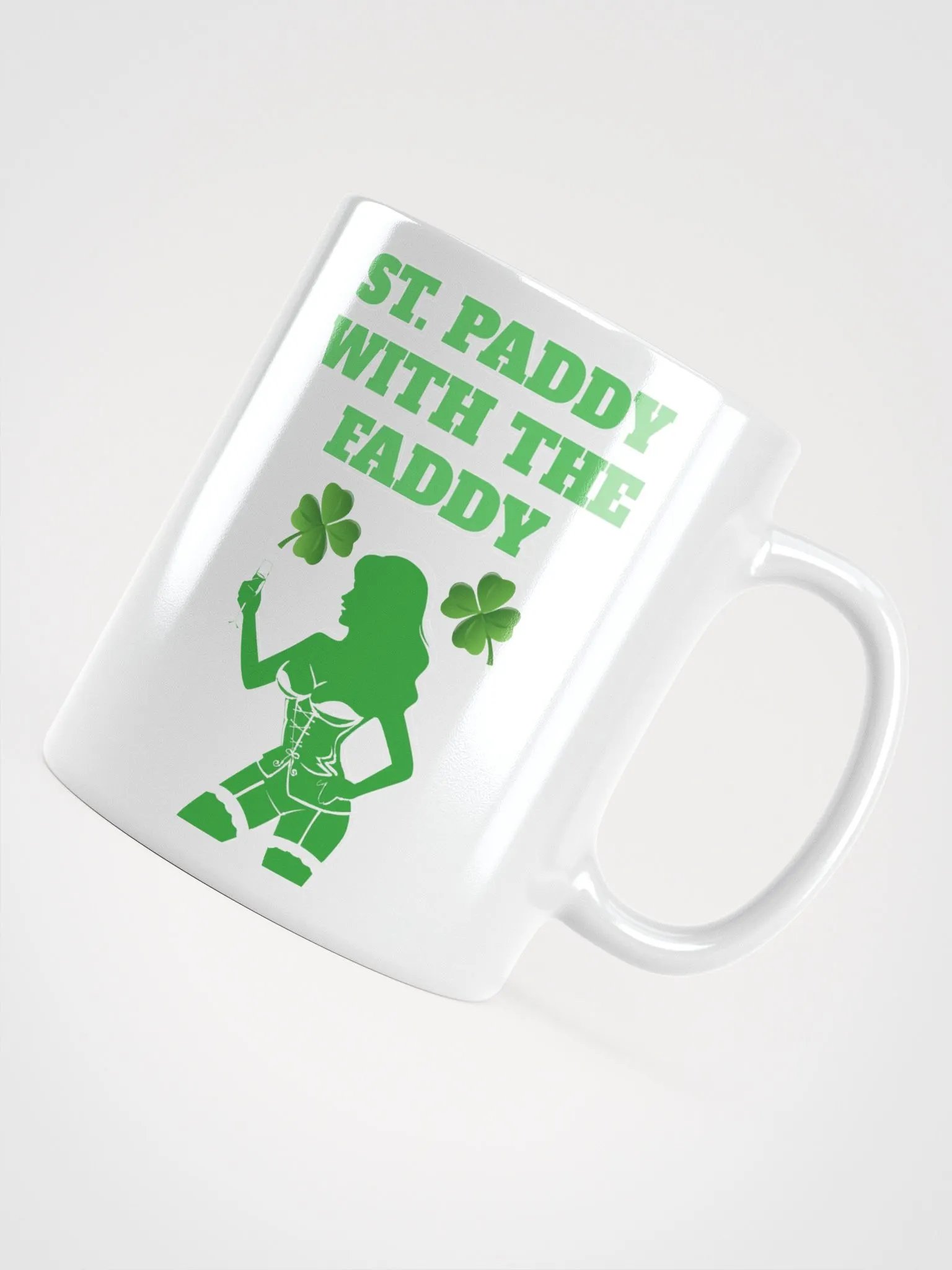 St. Paddy With The Faddy St. Patrick's Day White Mug product image (6)