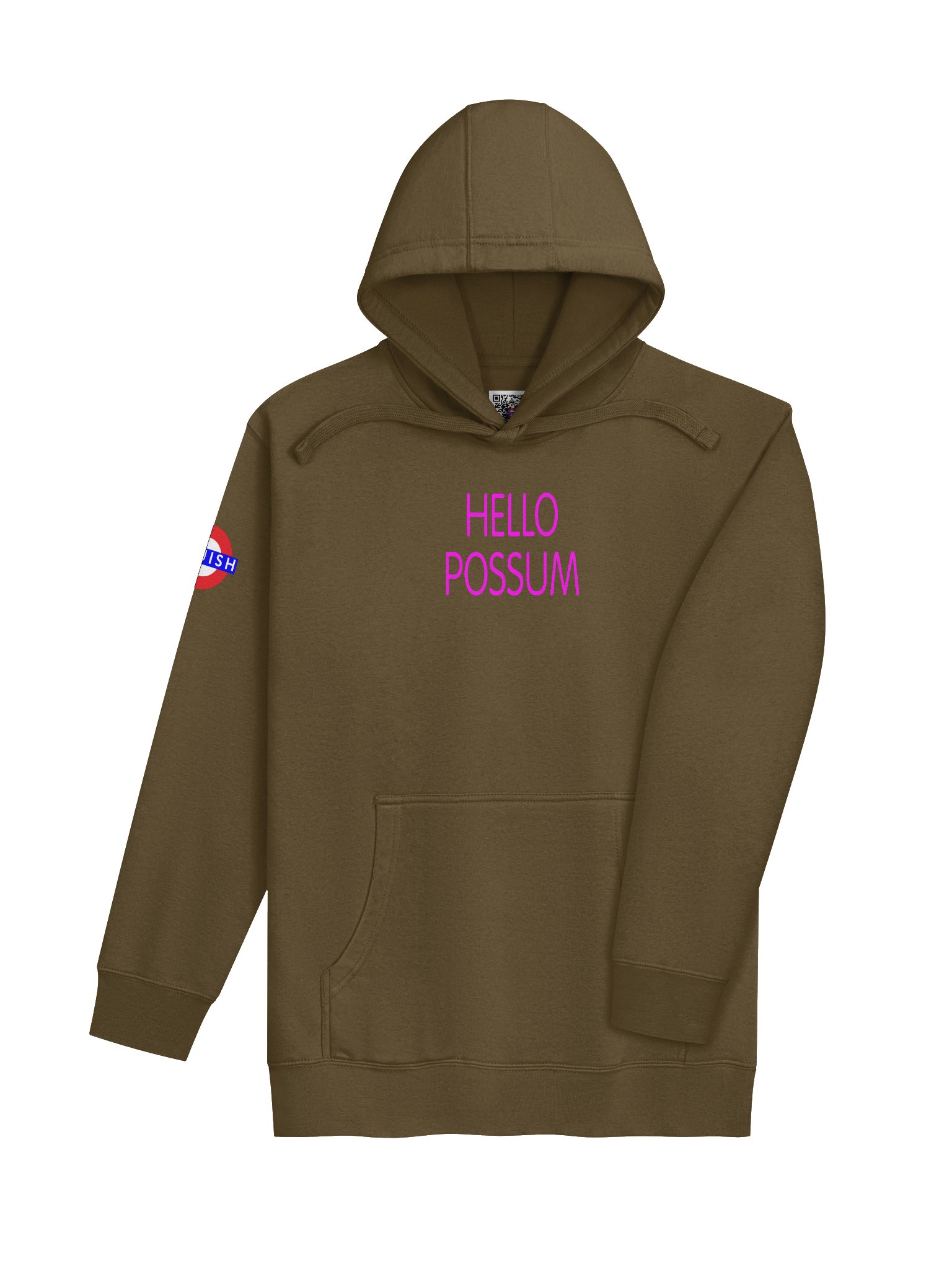 Hello Possum Graphic Hoodie - Hot Pink product image (3)
