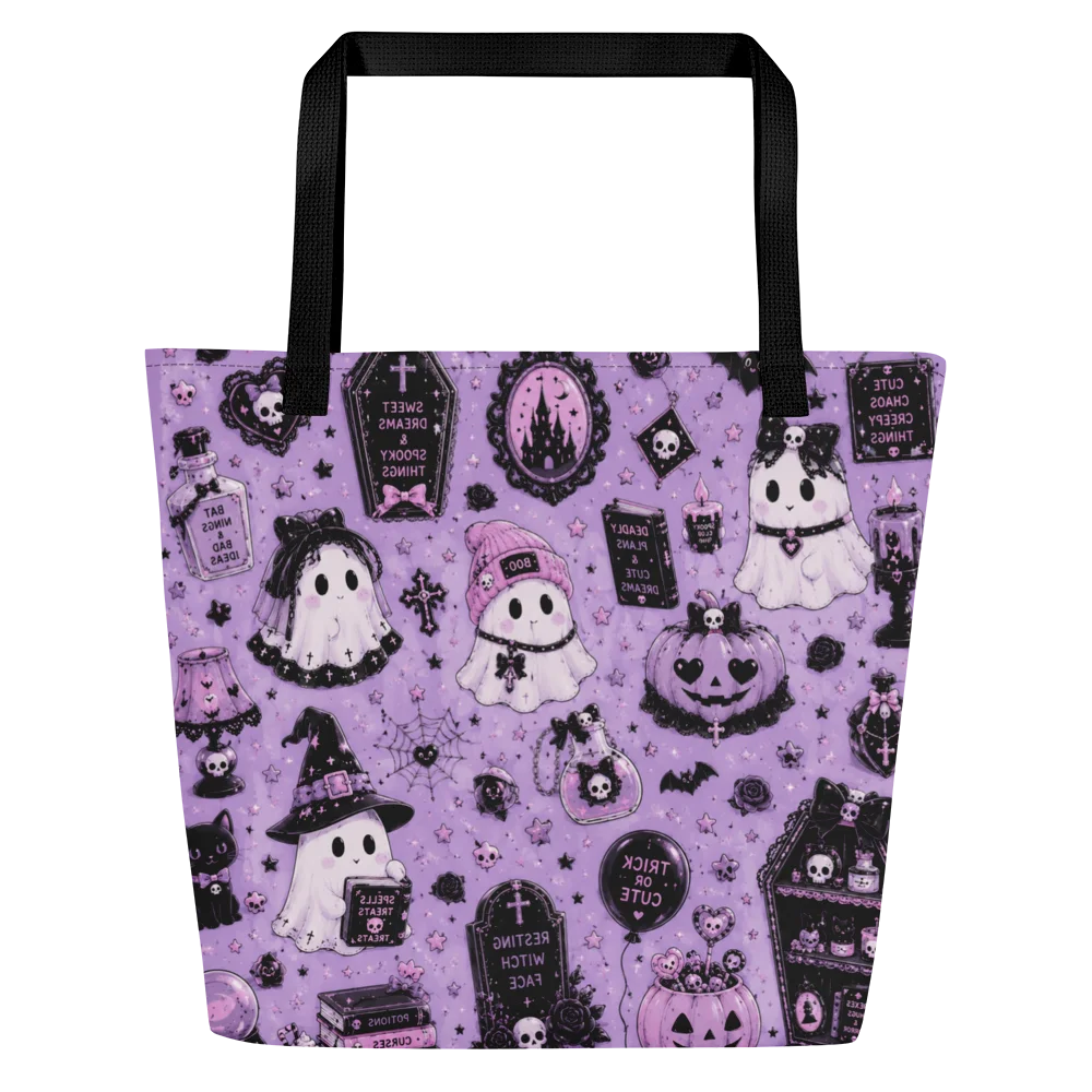 Cute Pastel Goth Halloween Tote Bag product image (2)