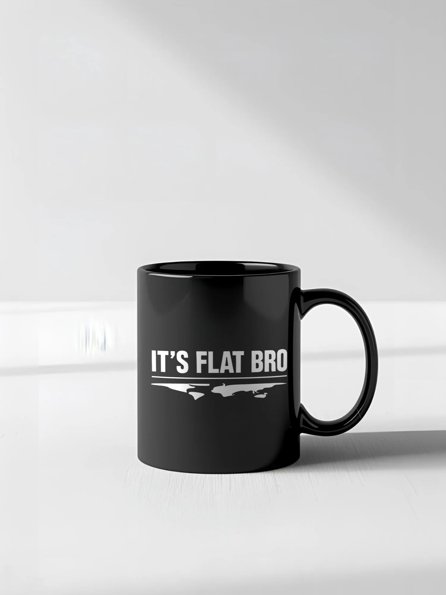 IT'S FLAT BRO Mug - Bold Flat Earth Design, Conspiracy Humor Drinkware product image (13)