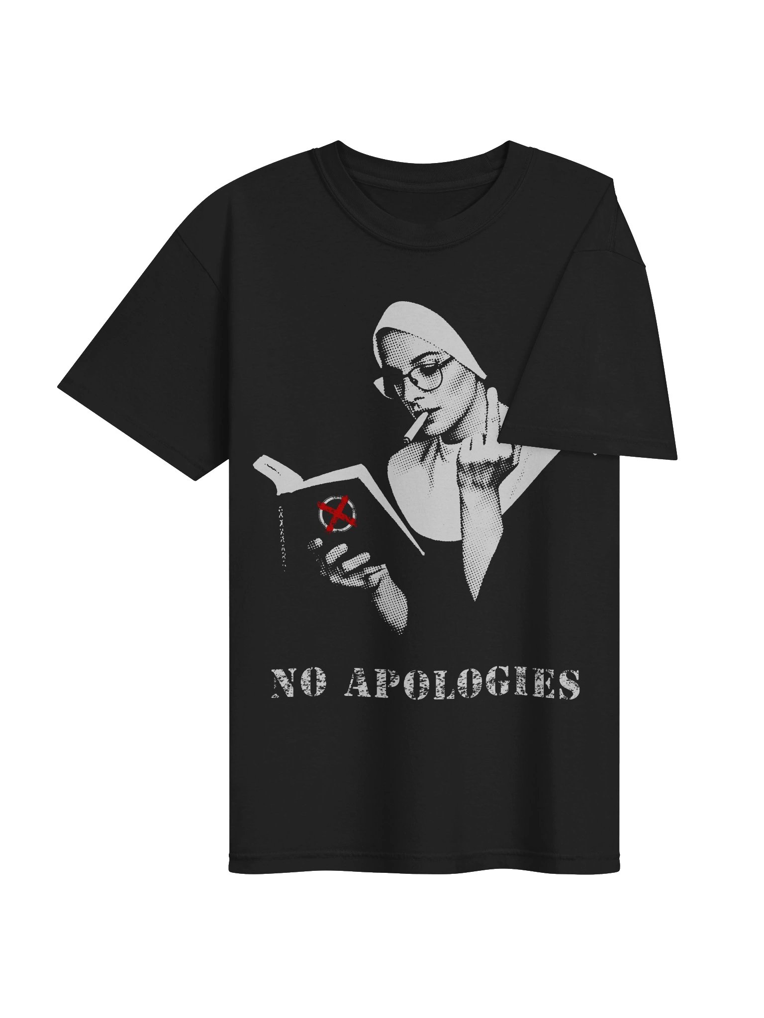 No Halo. No Apologies. // Nun // Heavyweight Vintage Graphic Tee product image (5)