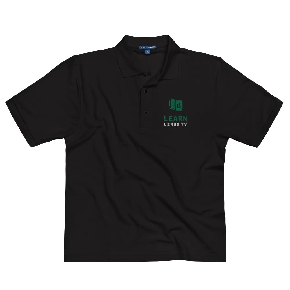 Polo Shirt with Learn Linux TV Logo product image (1)