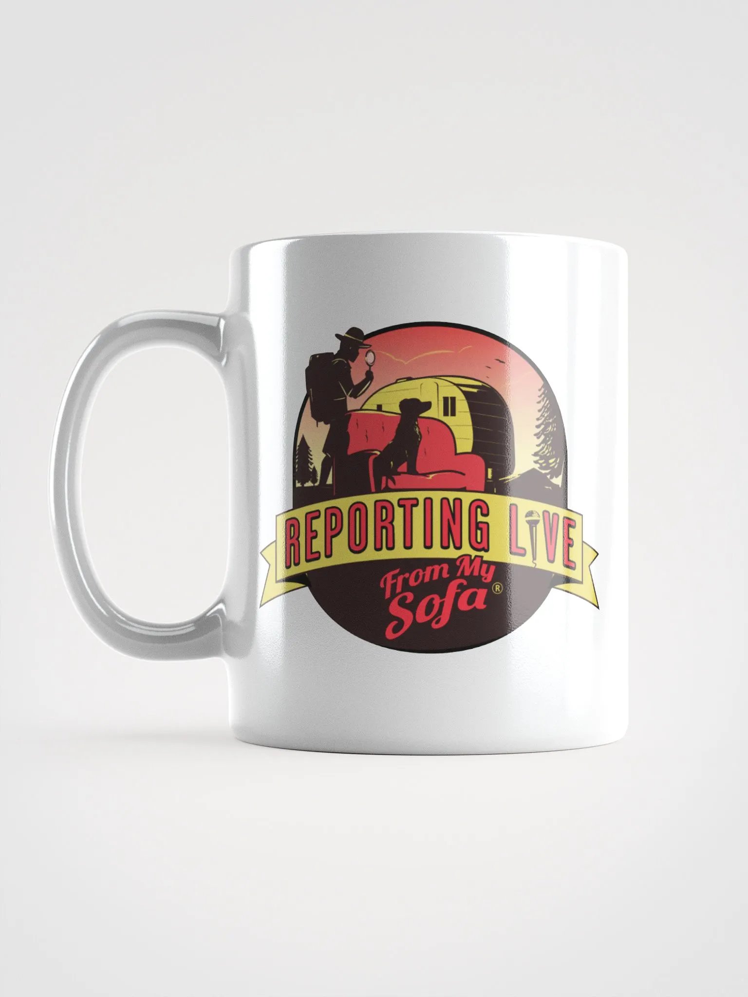 Reporting Live From My Sofa Logo Mug product image (6)