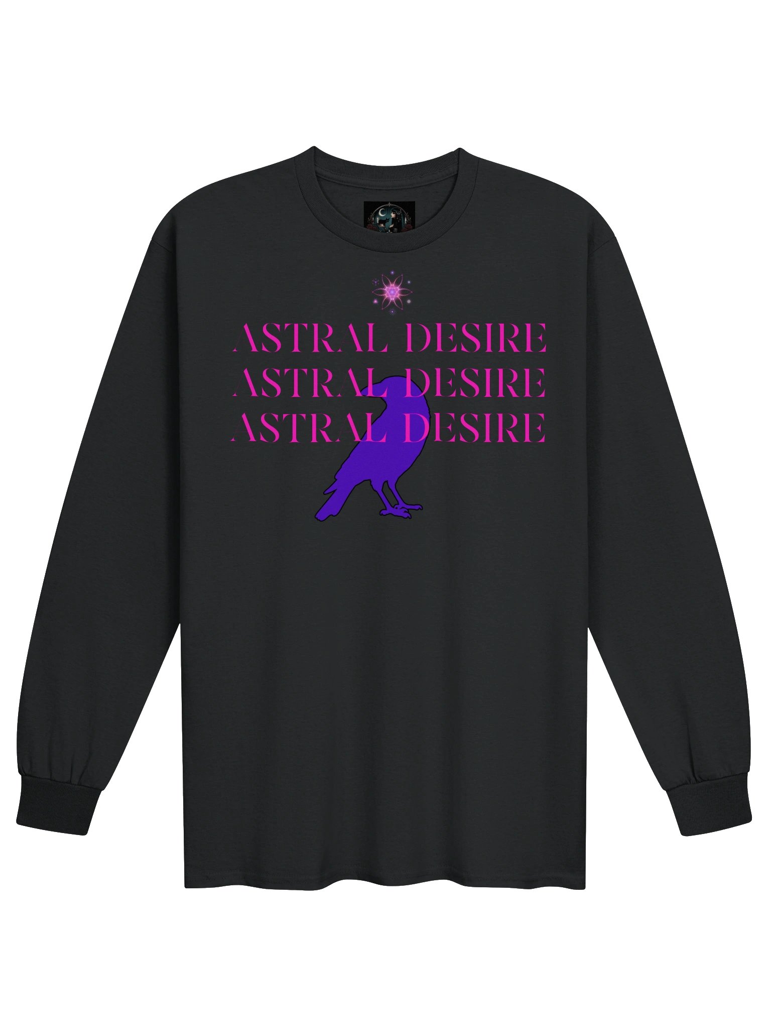 Pink Hex “Astral Desire” — Unisex Long-Sleeved Raven Streetwear Tee product image (3)