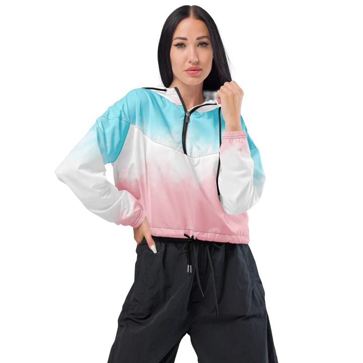 All-Over Print Women's Cropped Windbreaker product image (1)