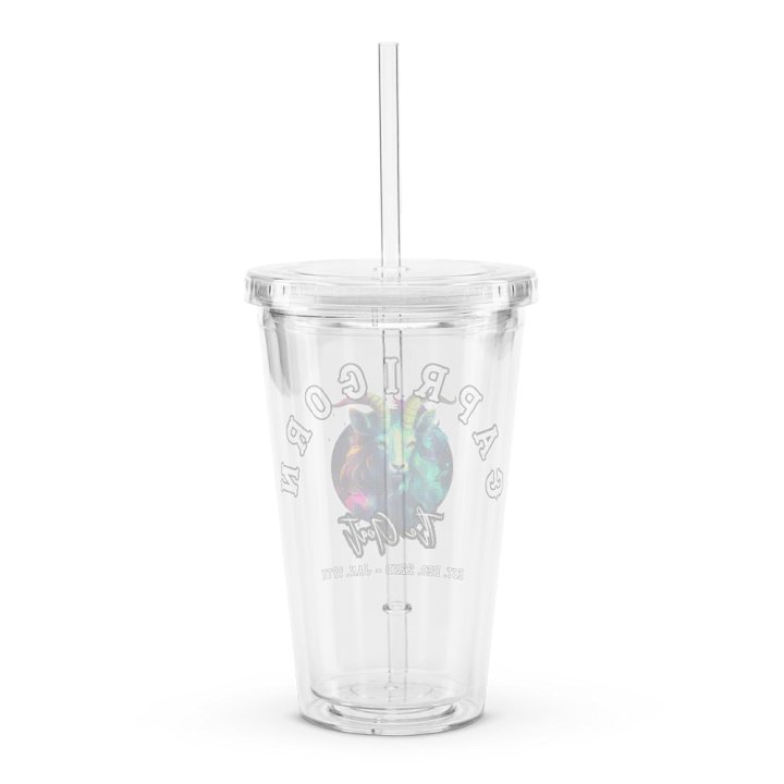 Capricorn - Zodiac Double Wall Clear Plastic Tumbler product image (2)