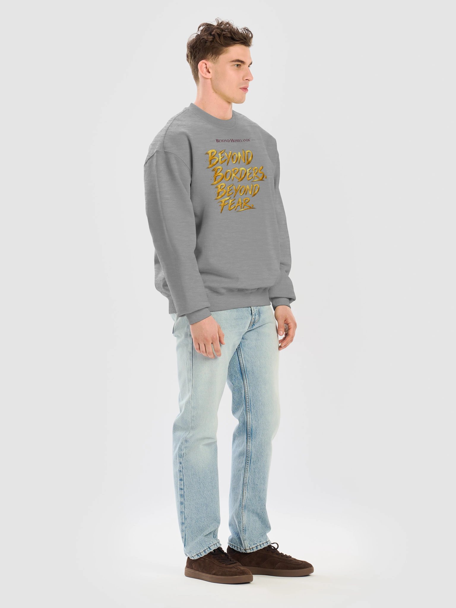Beyond Borders. Beyond Fear. — Heavyweight Unisex French Terry Crewneck product image (10)