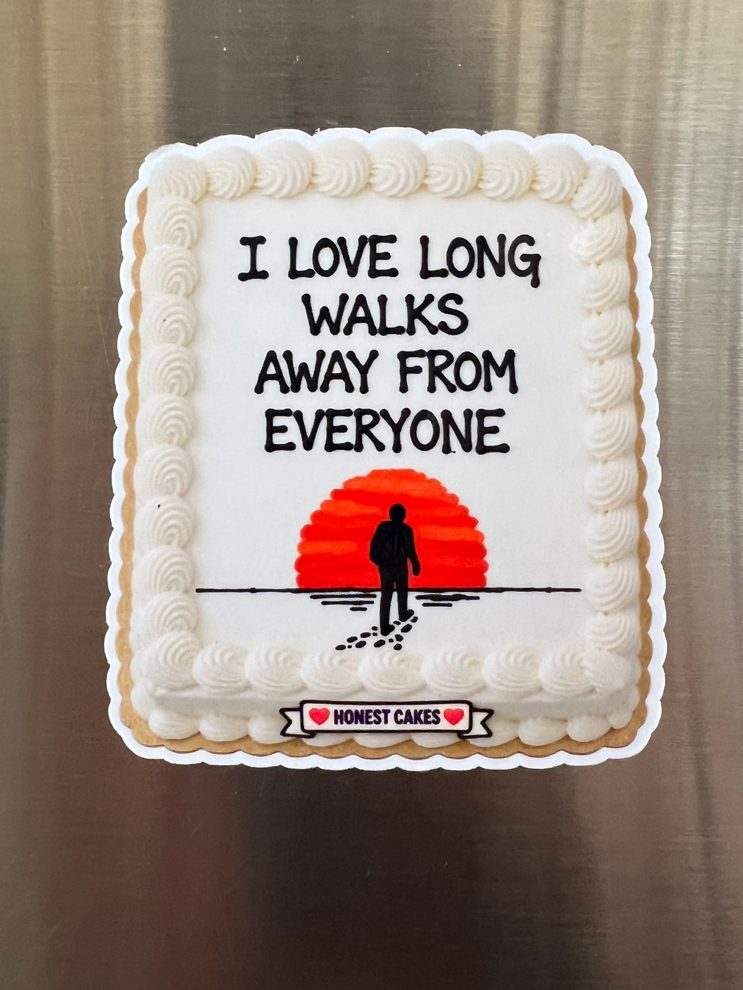 FRIDGE MAGNET: I Love Long Walks Away From Everyone - FREE SHIPPING product image (1)