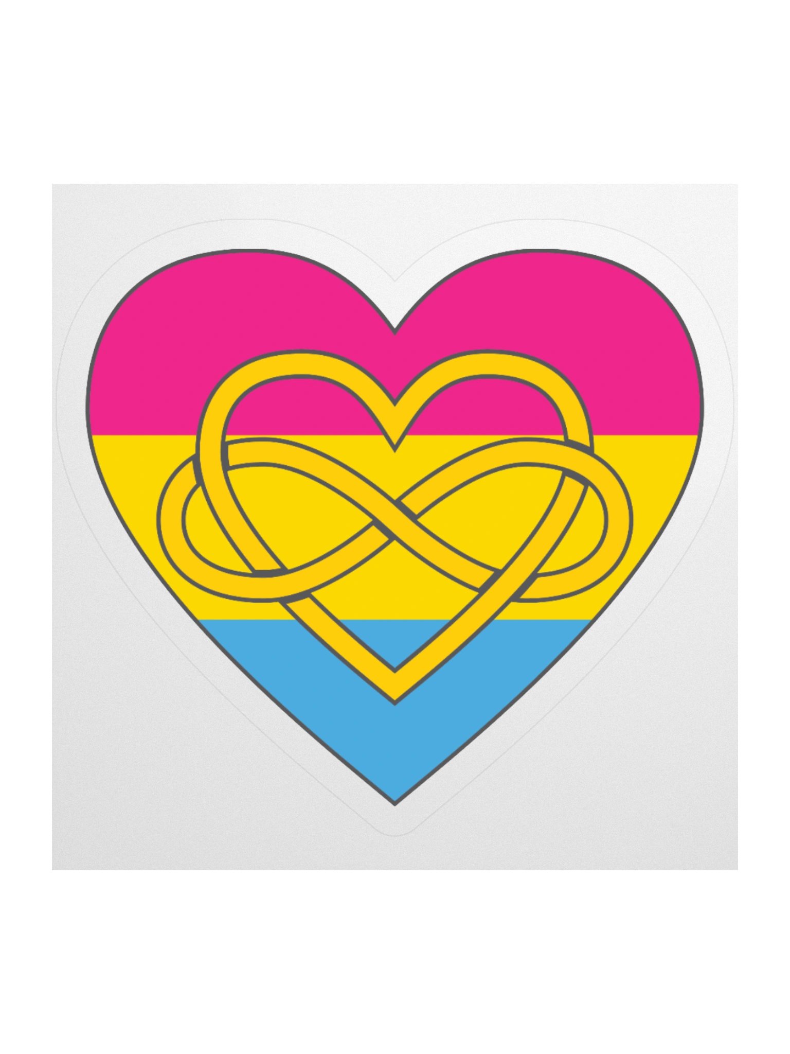 Pansexual Pride Flag Polyamory Infinity Heart Sticker product image (2)