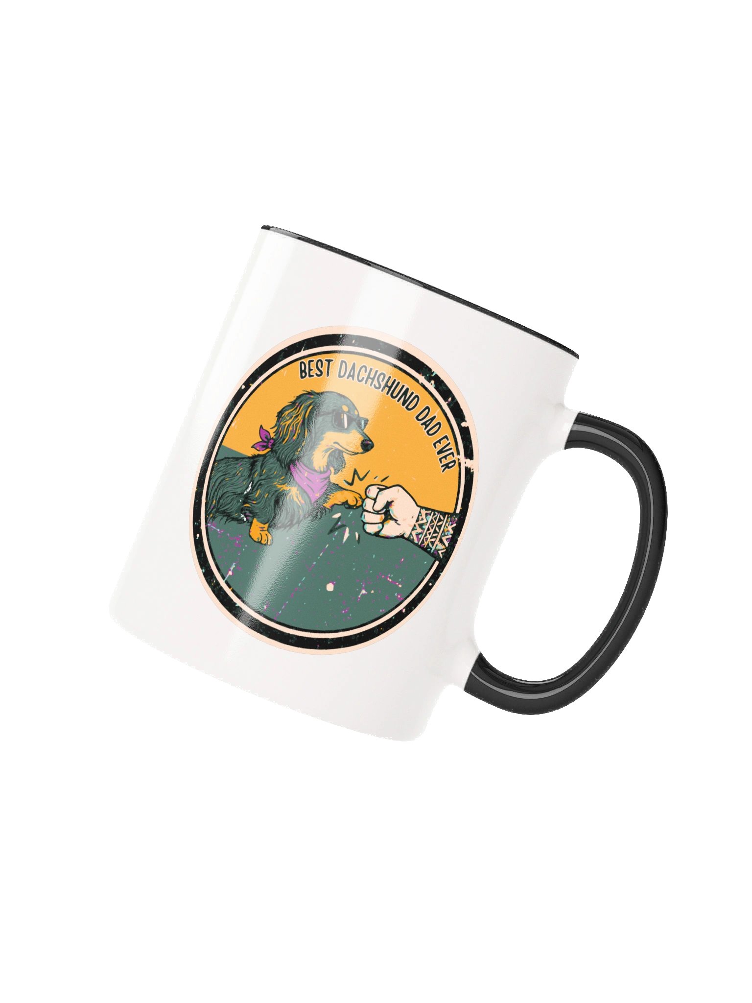 Best Dachshund Dad Ever Fist Bump Ceramic Mug product image (3)